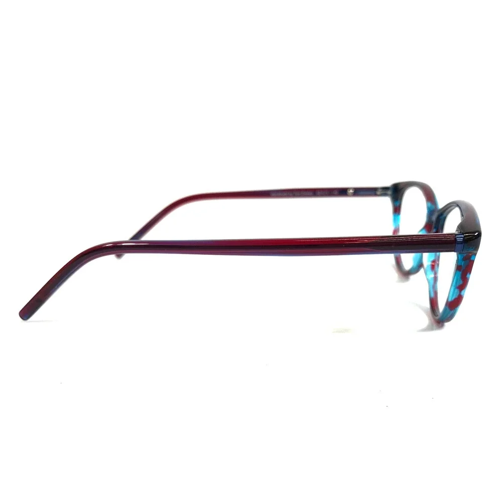 Tom Davies Eyeglasses Frames TD760 Col. 1018 Blue Purple Red Horn 50-15-140